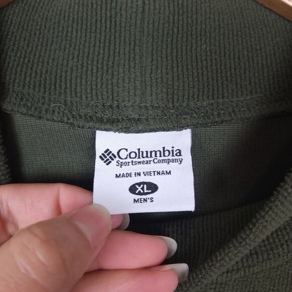 Vintage Columbia Men's Long Sleeve Turtle Neck Sweater Sz XL Polyester Green - Picture 3 of 9